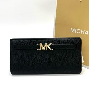 Michael Kors Large Reed Snap Bifold Wallet Black
